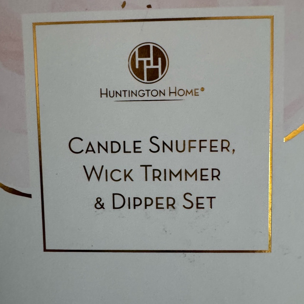 Huntington Home Candle Care Set with Gold Accents
